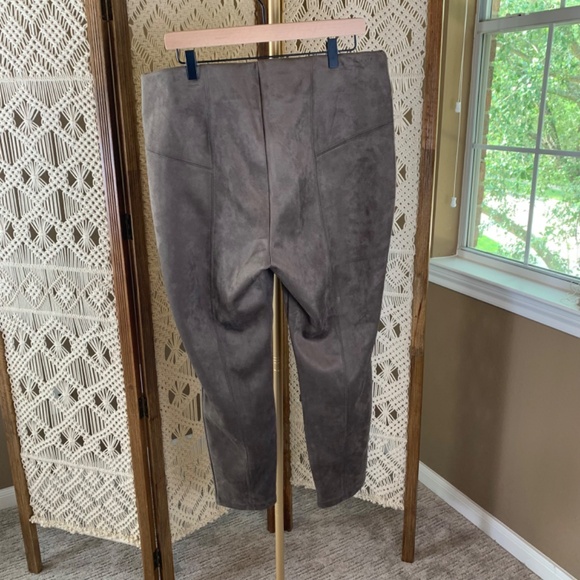 Andrew March taupe faux‎ suede pants XL NWT - Picture 3 of 9